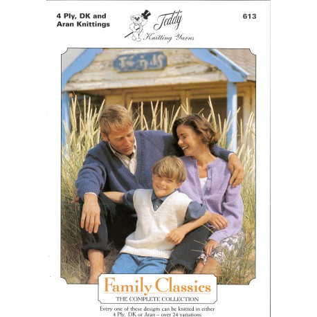DK & 4 Ply & Aran Pattern Booklet 613 Pack Of 3 - Click Image to Close